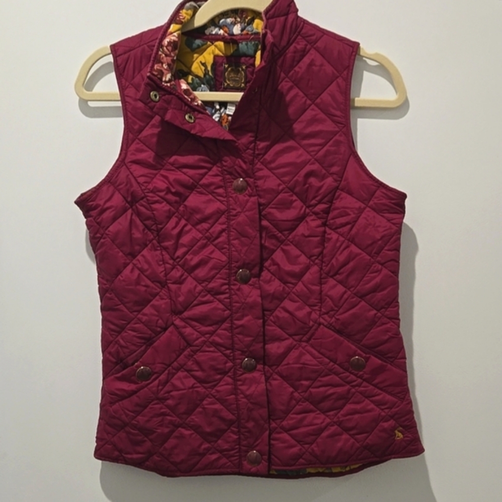 Joules Dark Pink Womans Gilet Vest